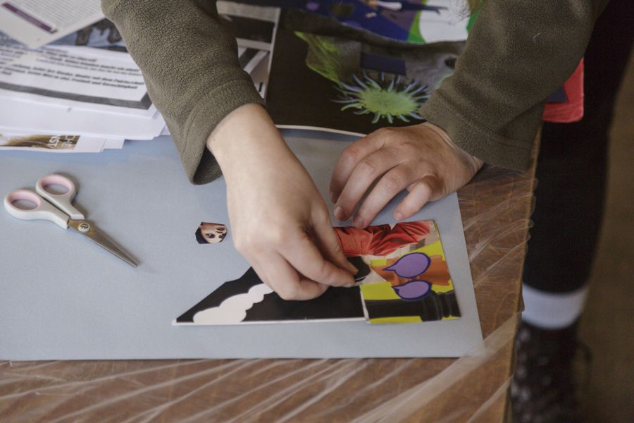 Collage-Workshop im Peter-Weiss-Haus